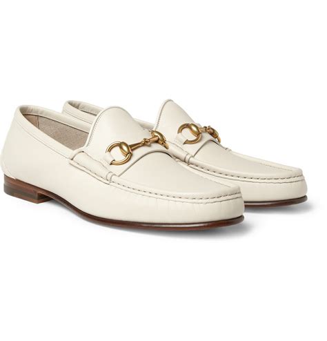 gucci white loafers mens gold|gucci loafers men casual.